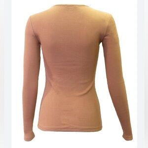 Magaschoni light brown soft top upscale old money chic